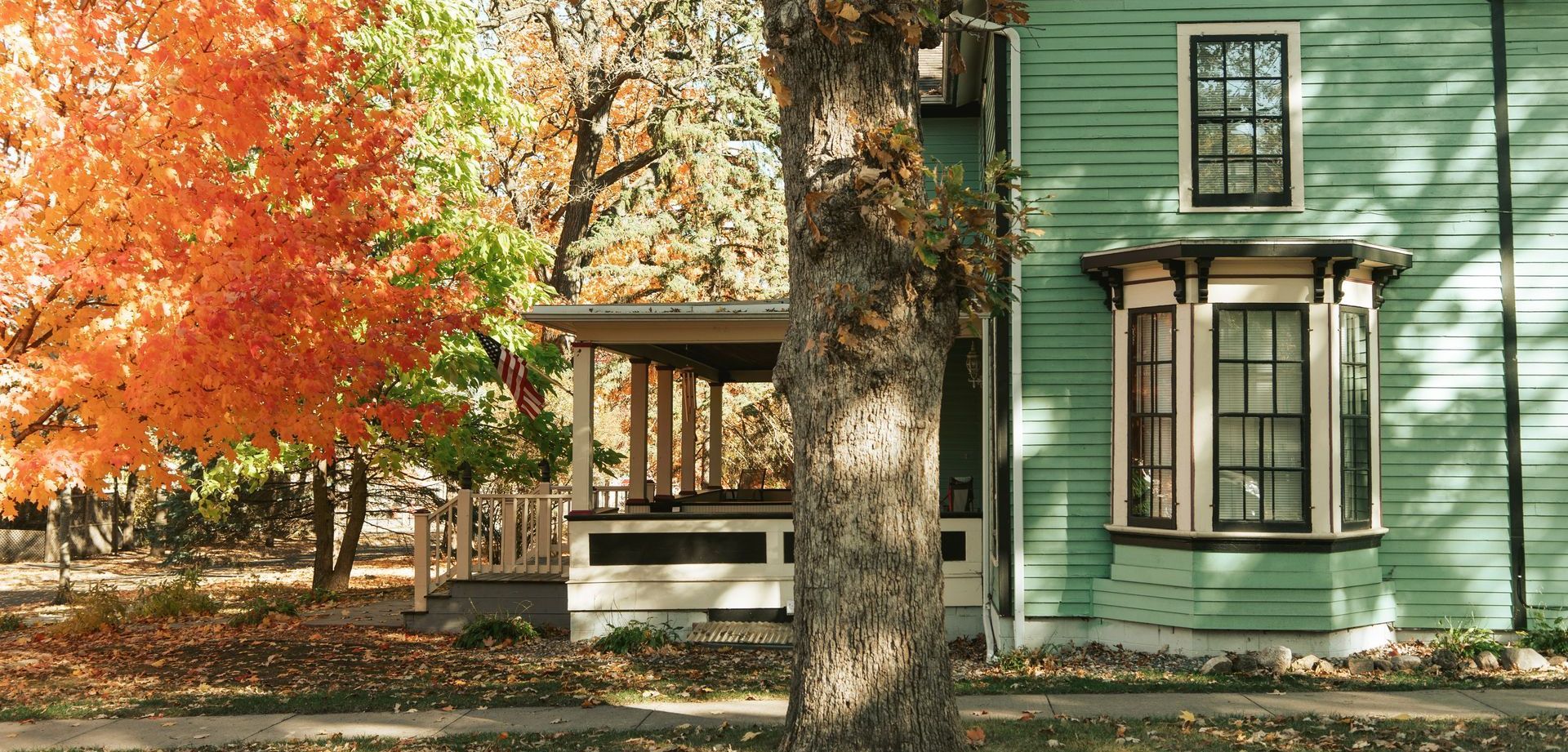 house in the fall