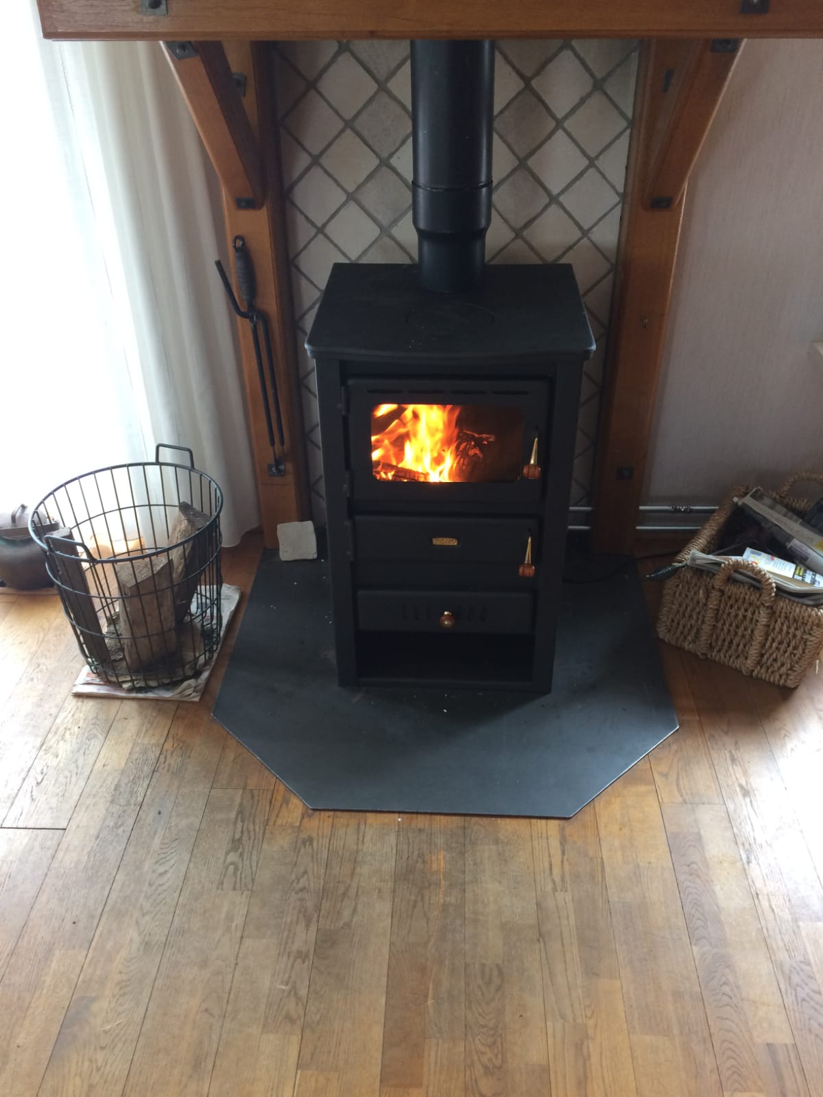 Houtgestookte cv instalatie