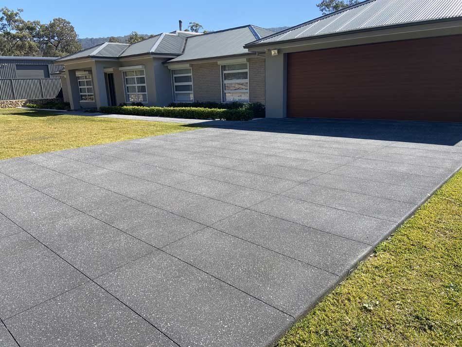 decorative poolside concrete