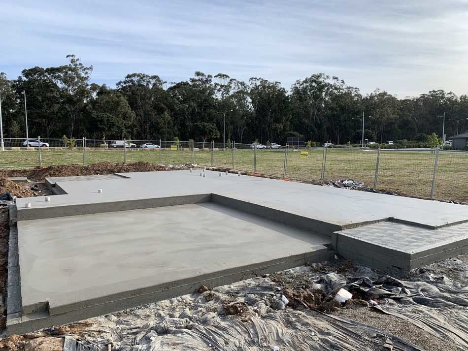 small concrete foundation