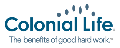 The logo for colonial life shows the benefits of good hard work.