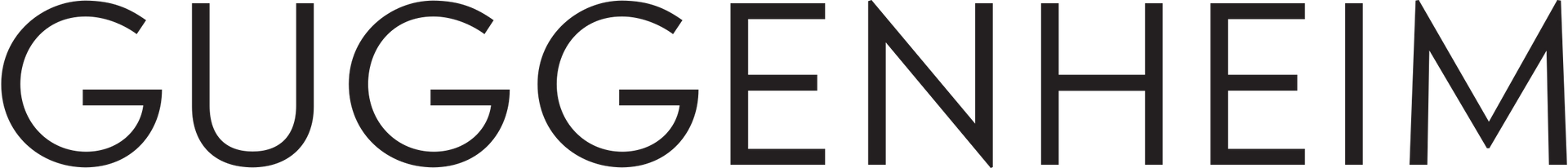 The word guggenheim is written in black and white on a white background.