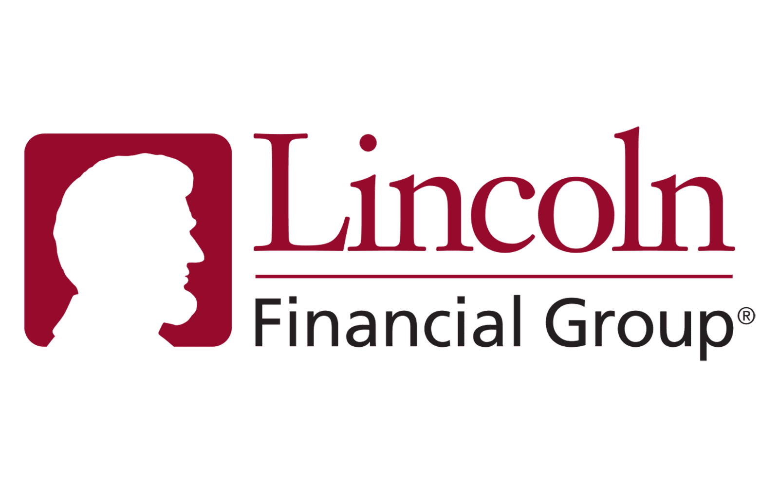 The lincoln financial group logo has a silhouette of a person 's head on it.