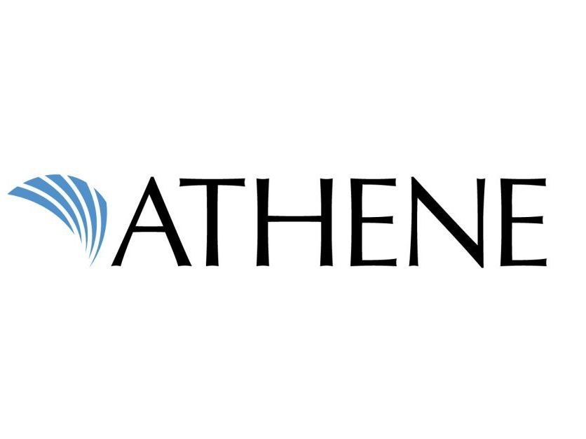 It is a logo for a company called athene.