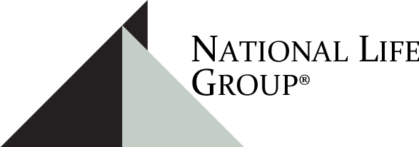 The national life group logo is a black and white triangle.