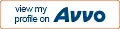 View my profile on Avvo button with orange border and blue logo