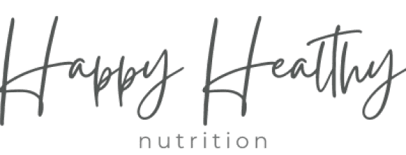 It is a logo for a company called happy healthy nutrition.