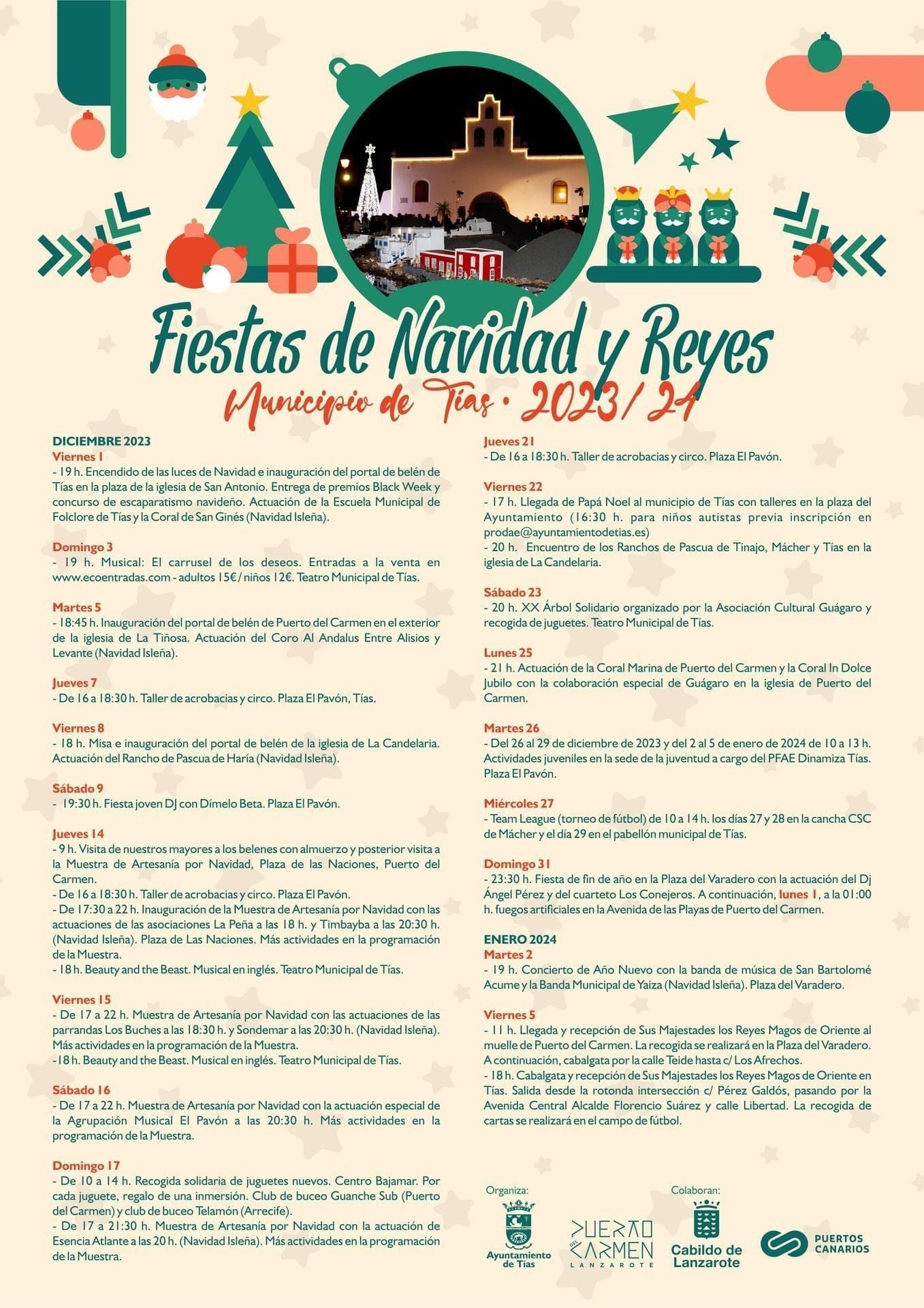 Christmas & Three Kings Celebrations at Tías Lanzarote