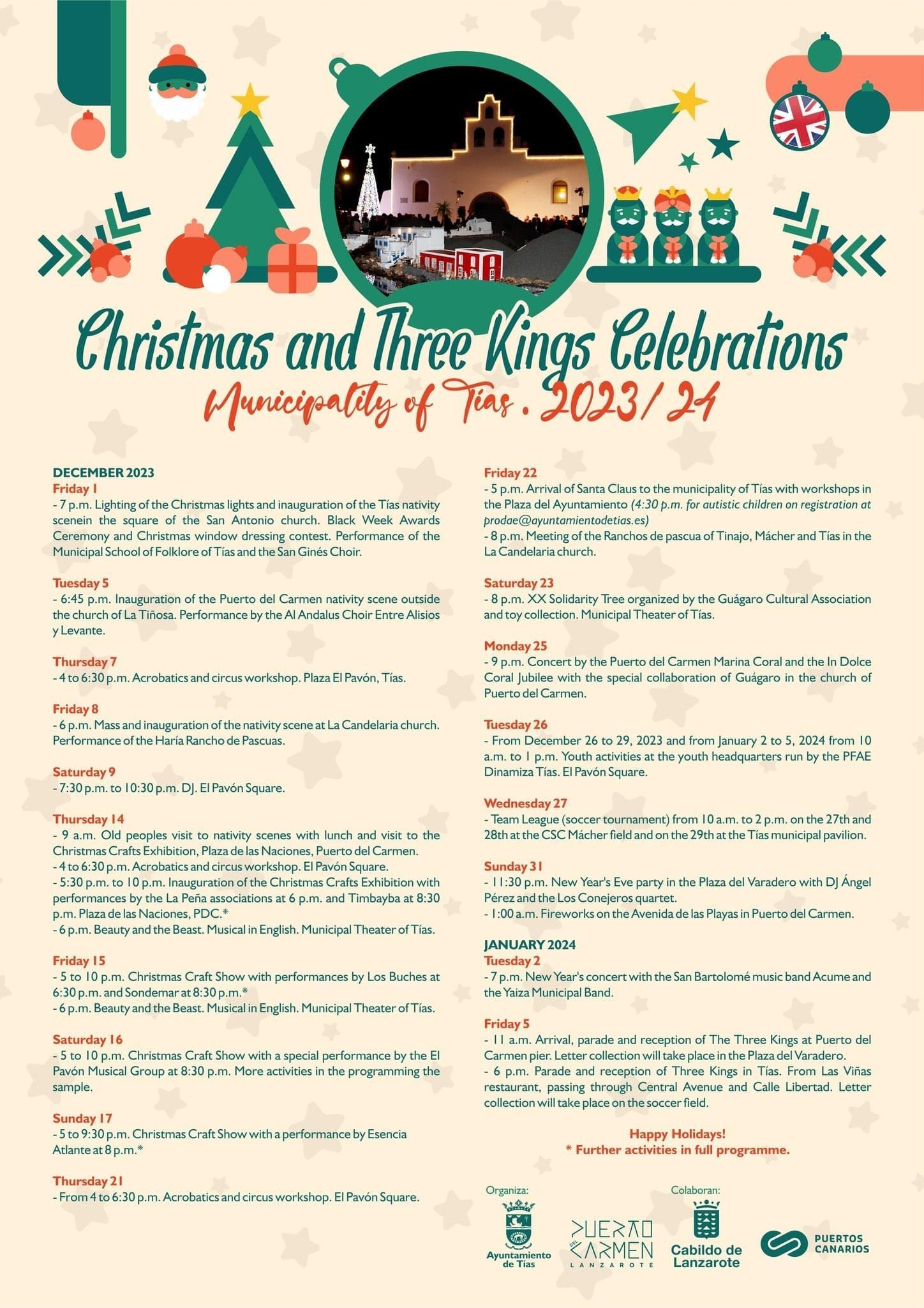 Christmas & Three Kings Celebrations at Tías Lanzarote