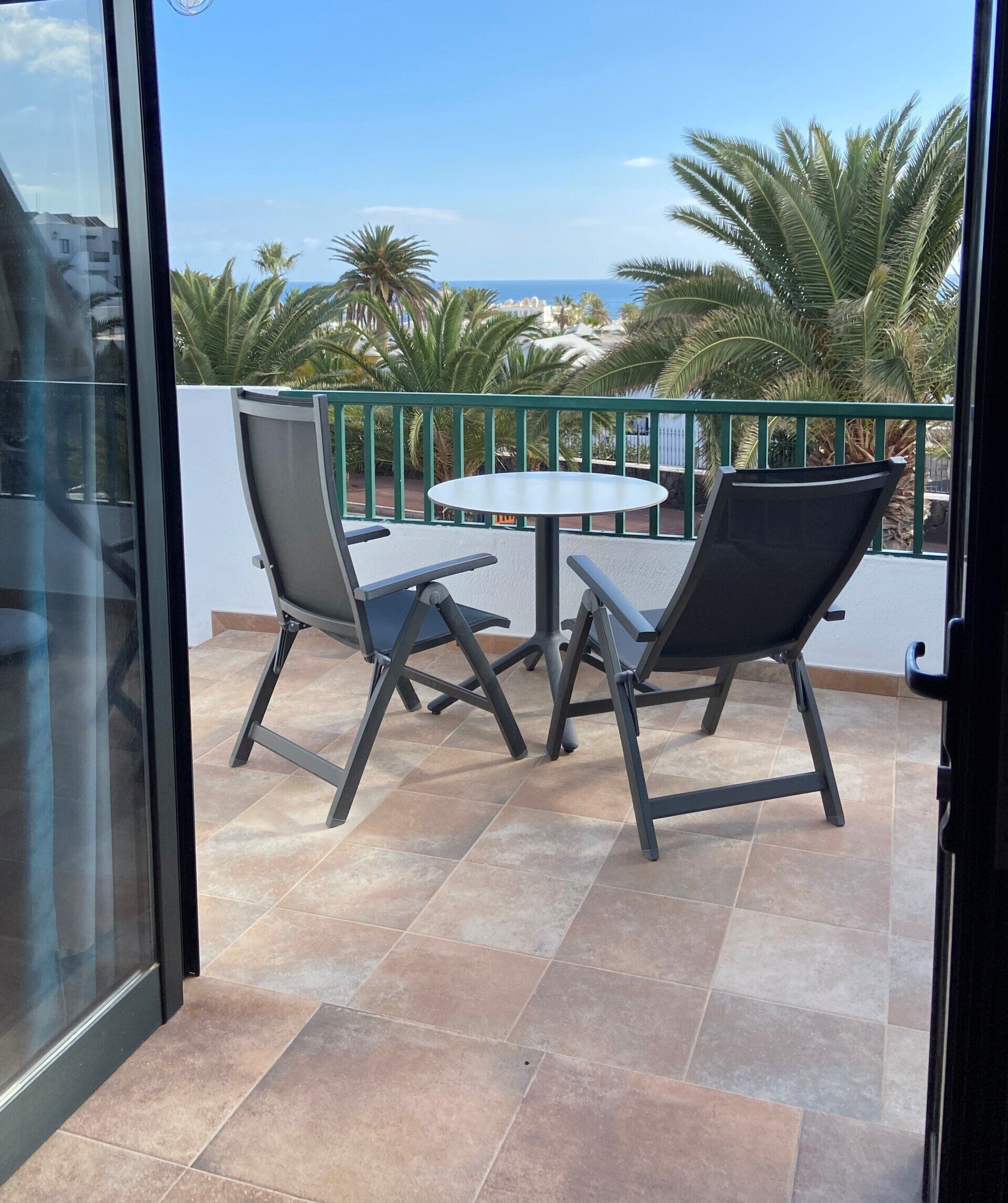 Sea view from balcony of Villa Canaima first floor Apartments