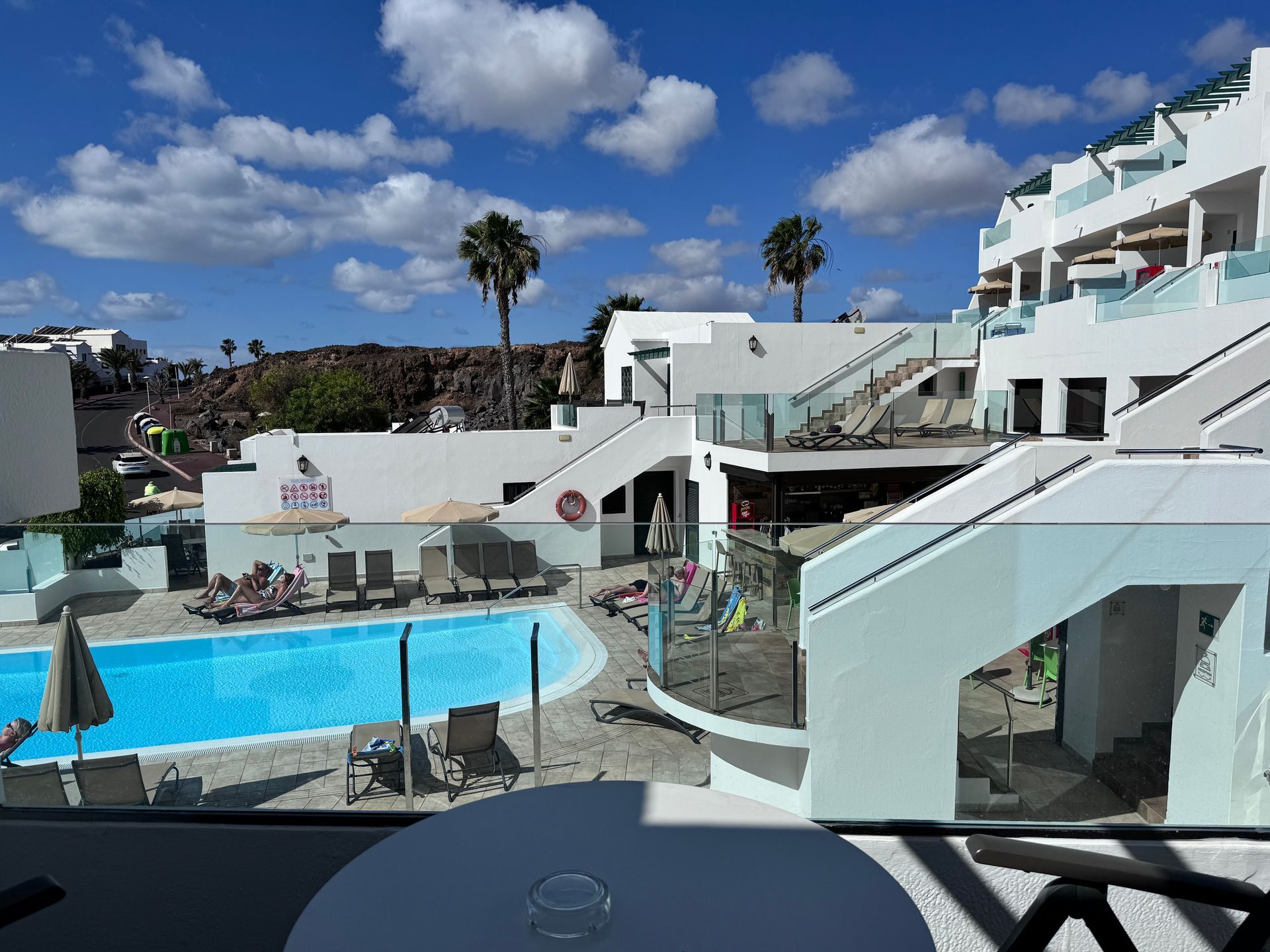 View from balcony of first floor of Villa Canaima Apartments