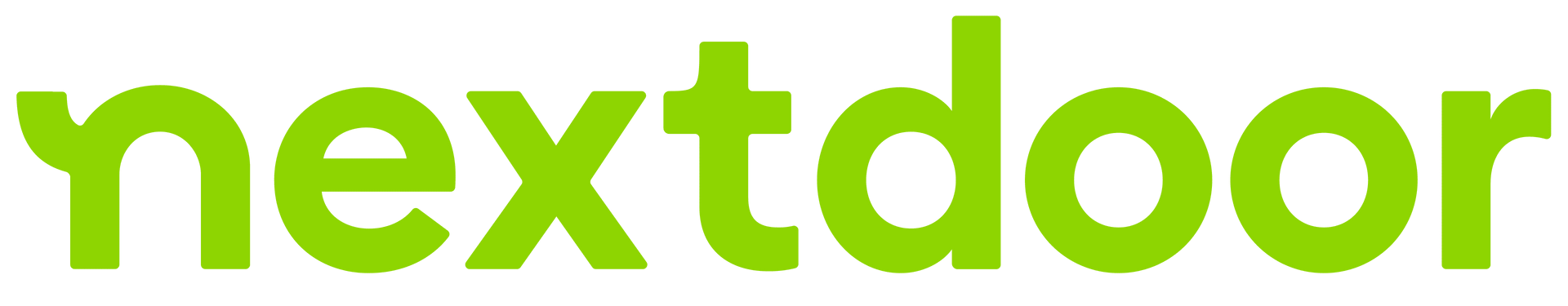 A green nextdoor logo on a white background