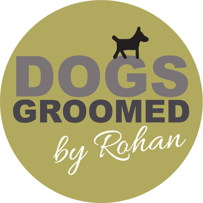 logo for Dogs Groomed by Rohan