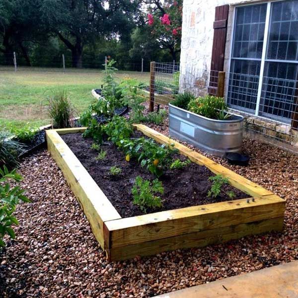Wooden Container with Mulch — San Marcos, TX — Diamondback Landscaping & Lawn Care, Inc.
