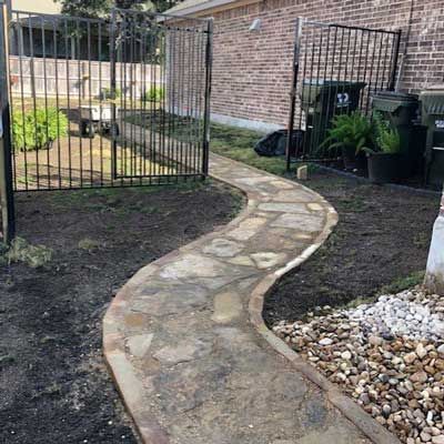 Pathway with Gate — San Marcos, TX — Diamondback Landscaping & Lawn Care, Inc.