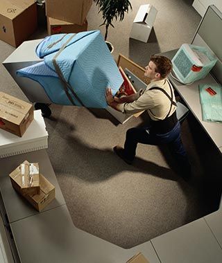 Unloading Office Equipment — Herndon, VA — Eureka Van & Storage Co., Inc.