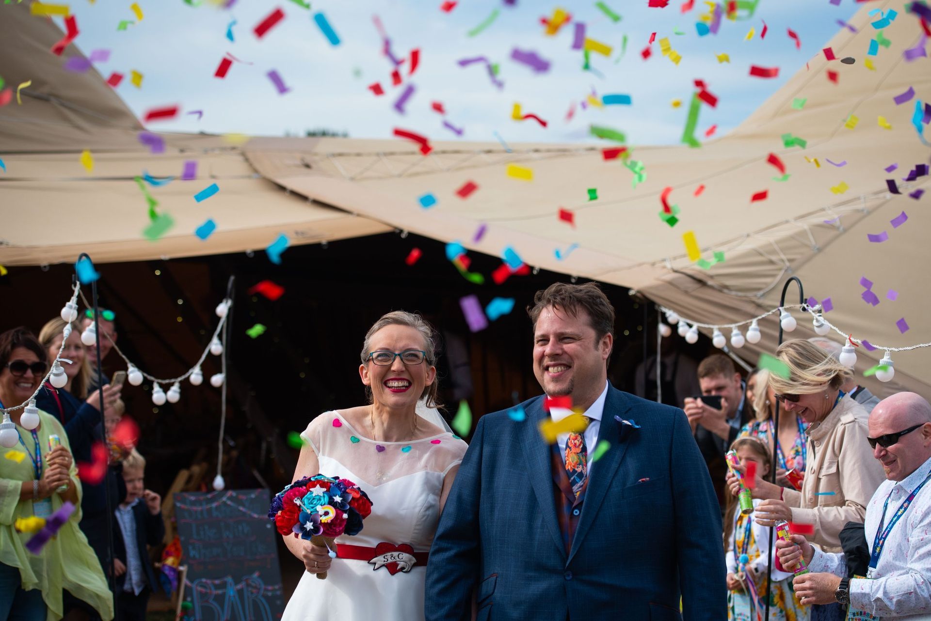A Colourful Celebration: Chris & Sammy's Westfield Farm Wedding