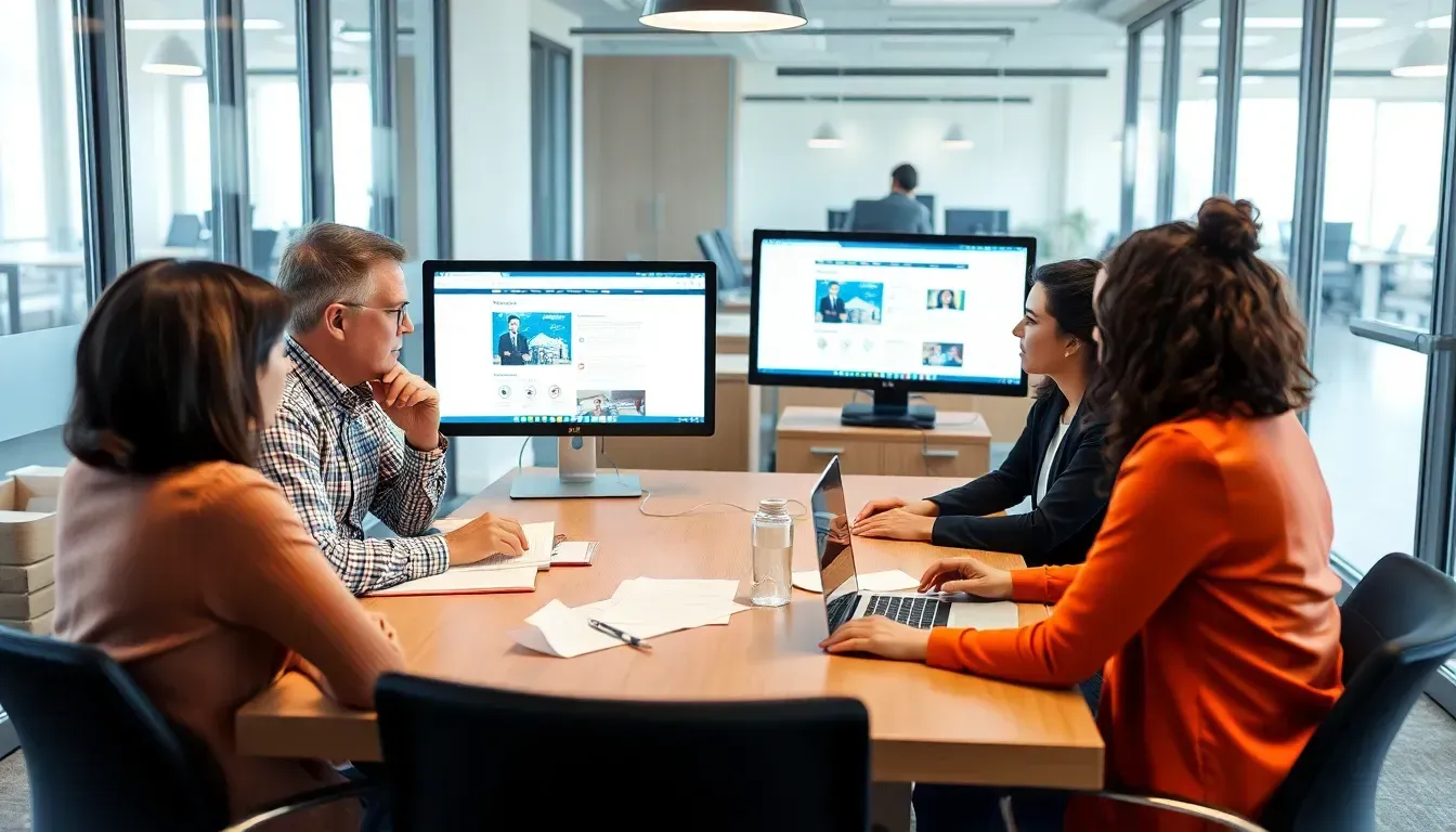 People sitting in an office
