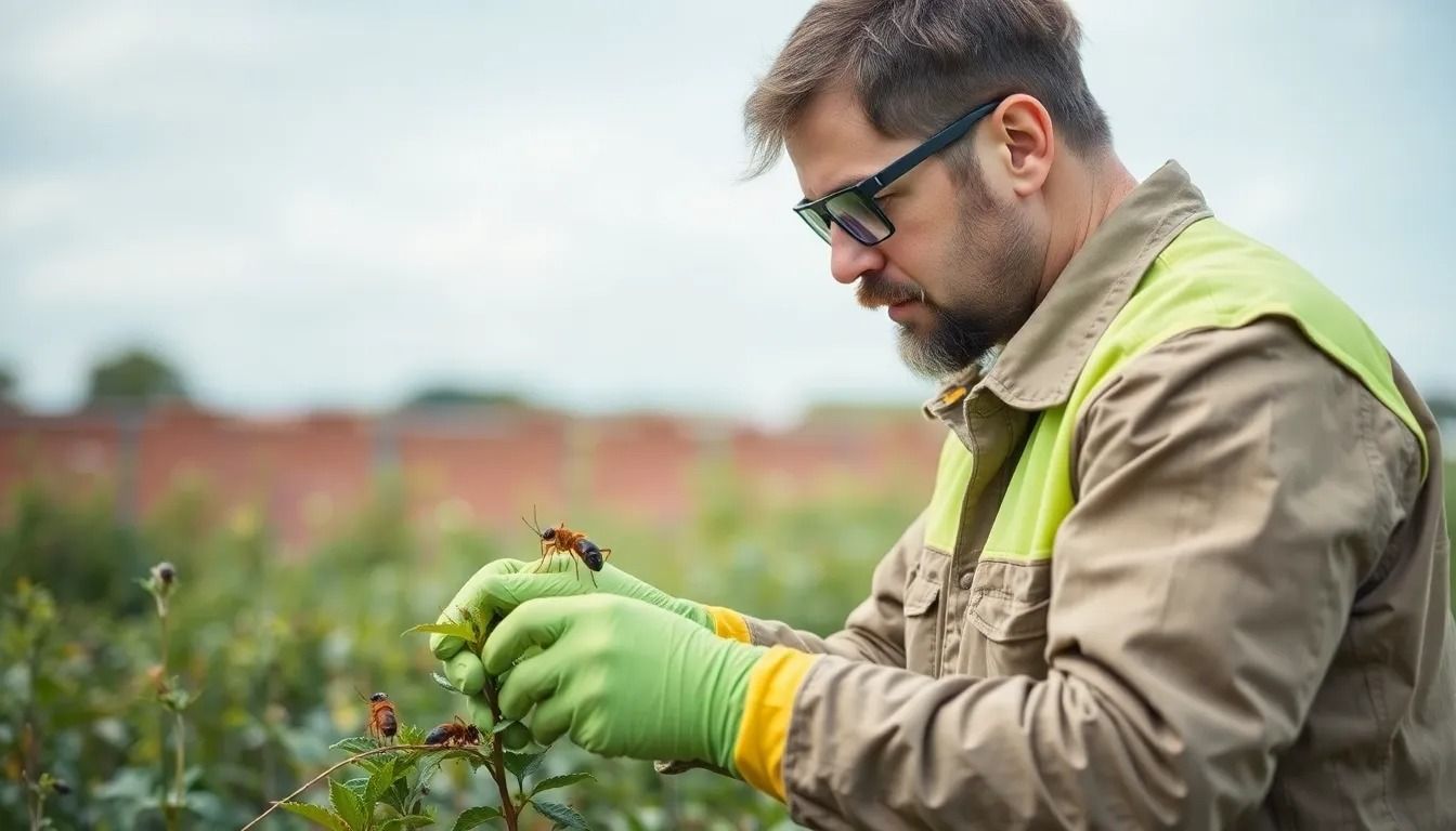 Pest control services professional