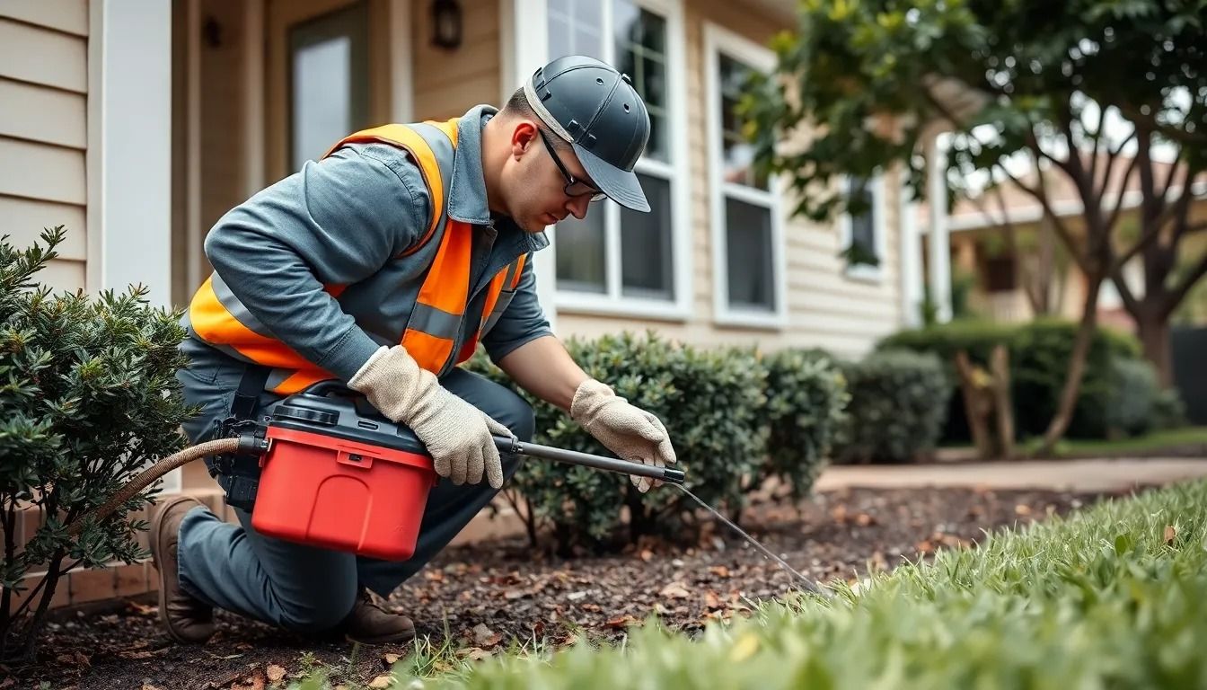 Pest control services professional