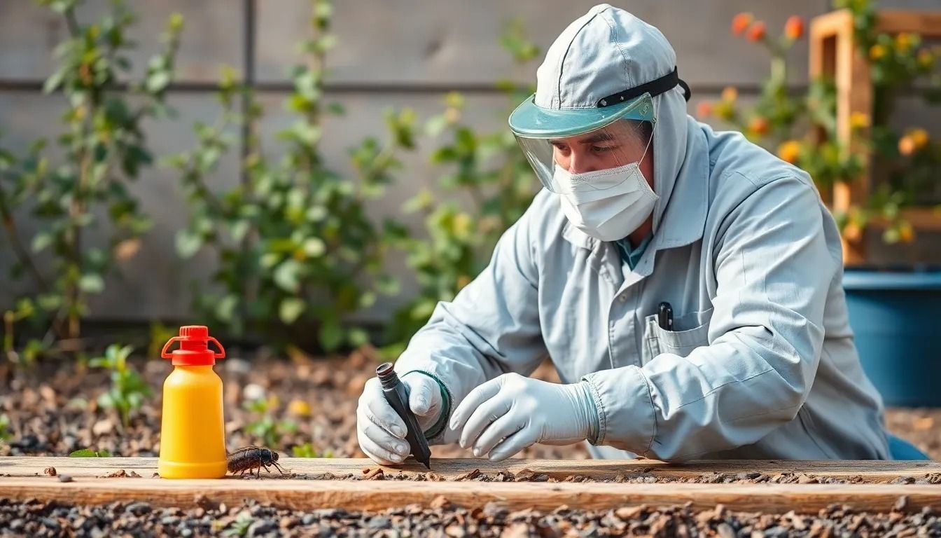 Pest control services professional