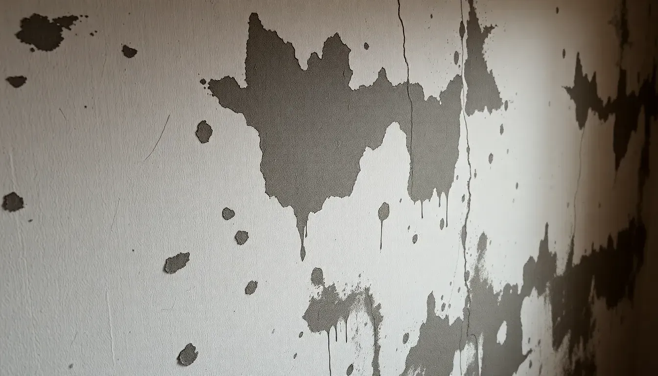 A wall with mold