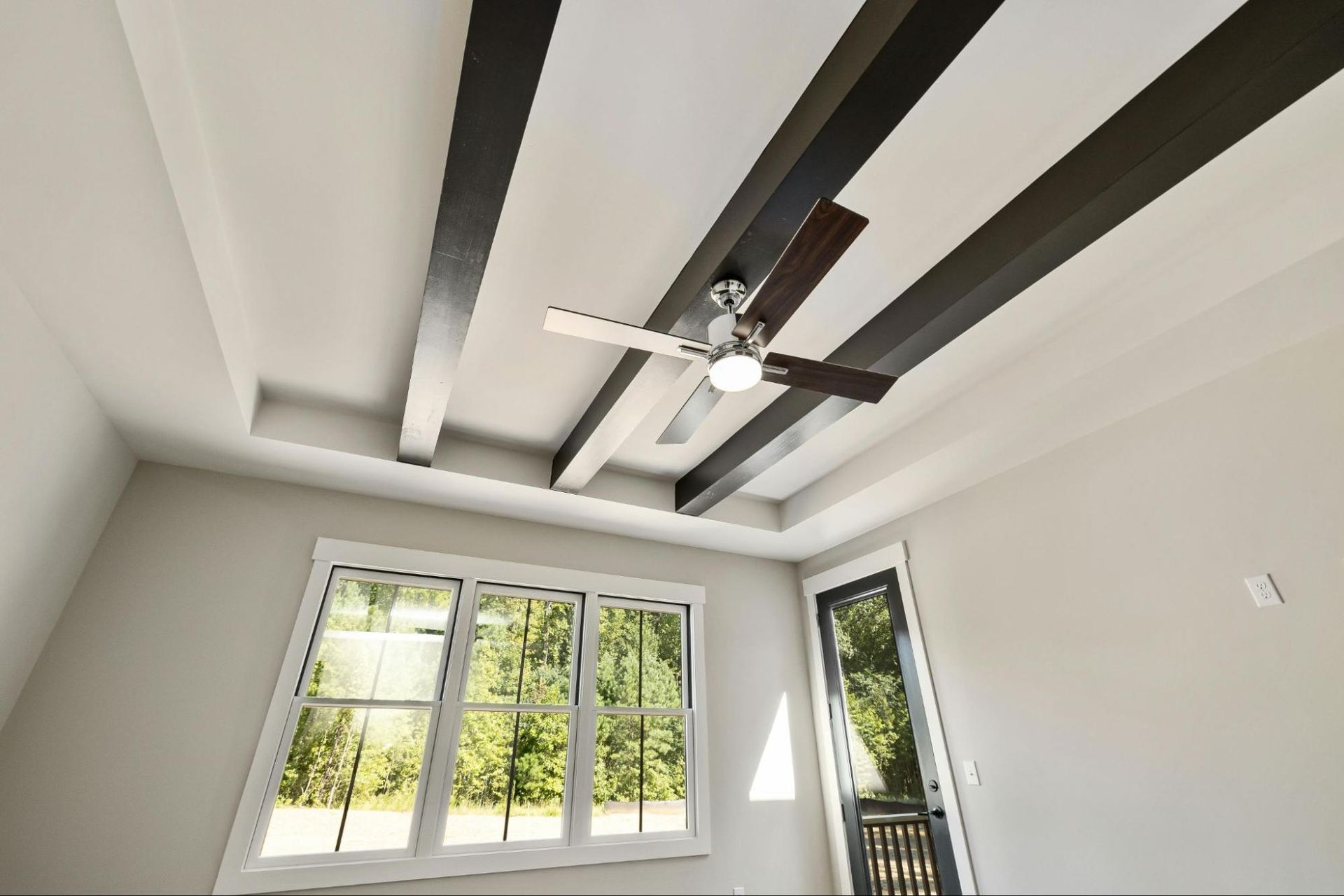 ceiling fan with light inside residence