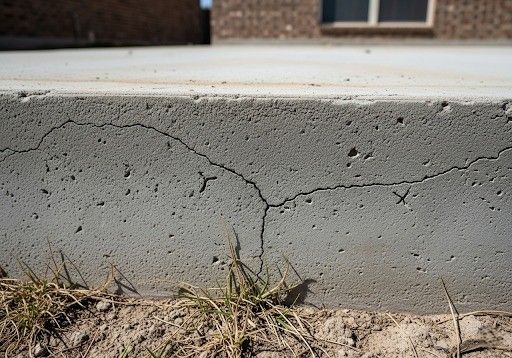 visible hairline cracks in concrete requiring the help of licensed home inspector in Texas