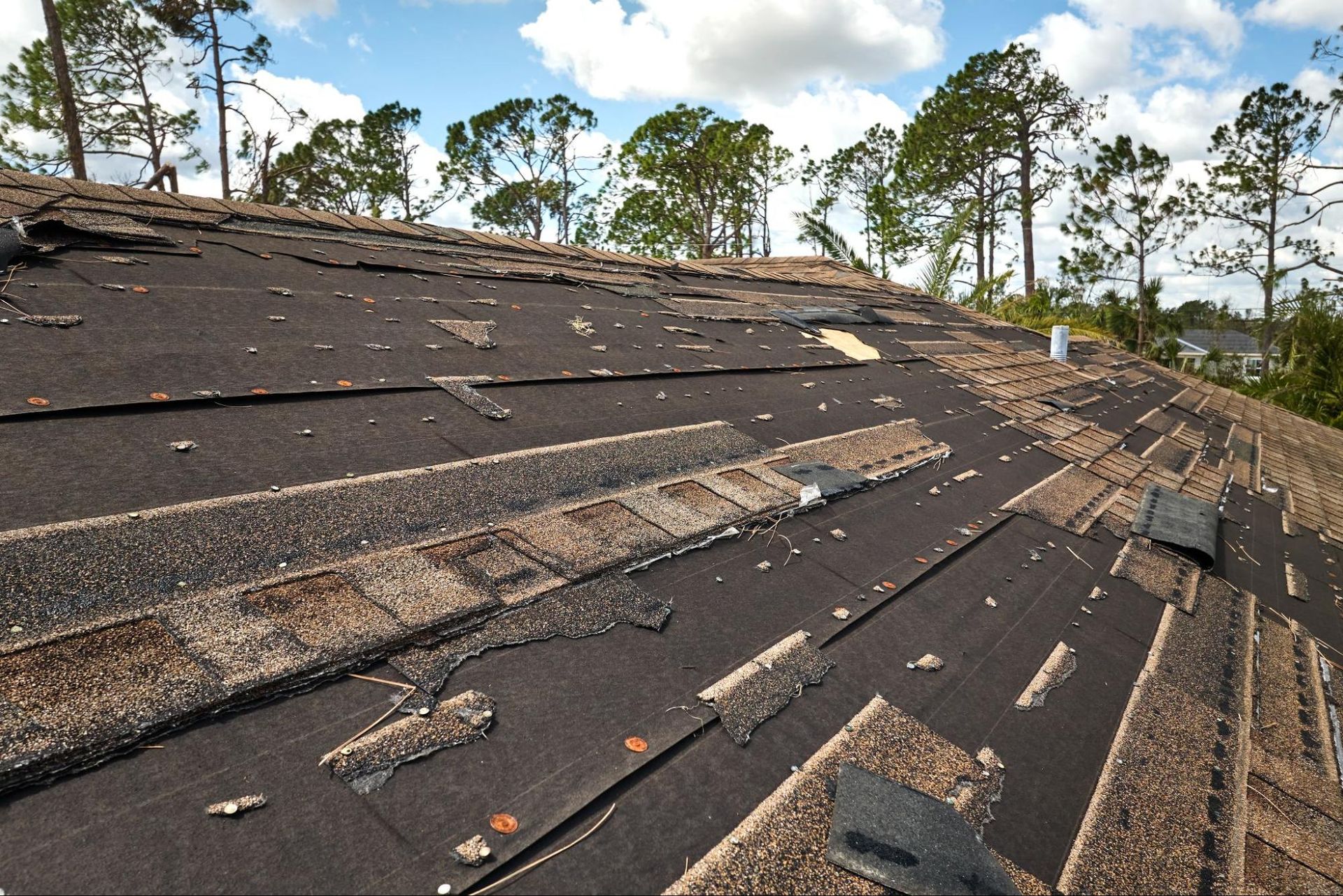 damaged house roof