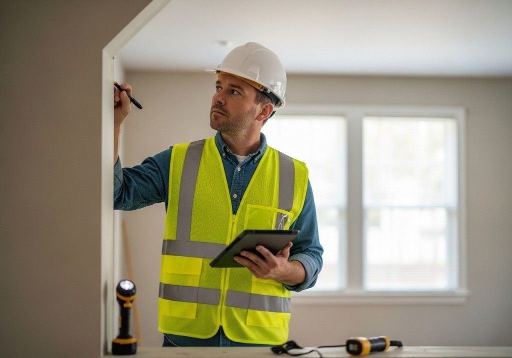 home inspector at work