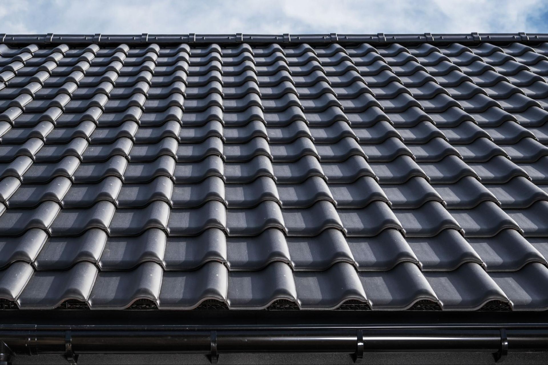ceramic tiles roof of house
