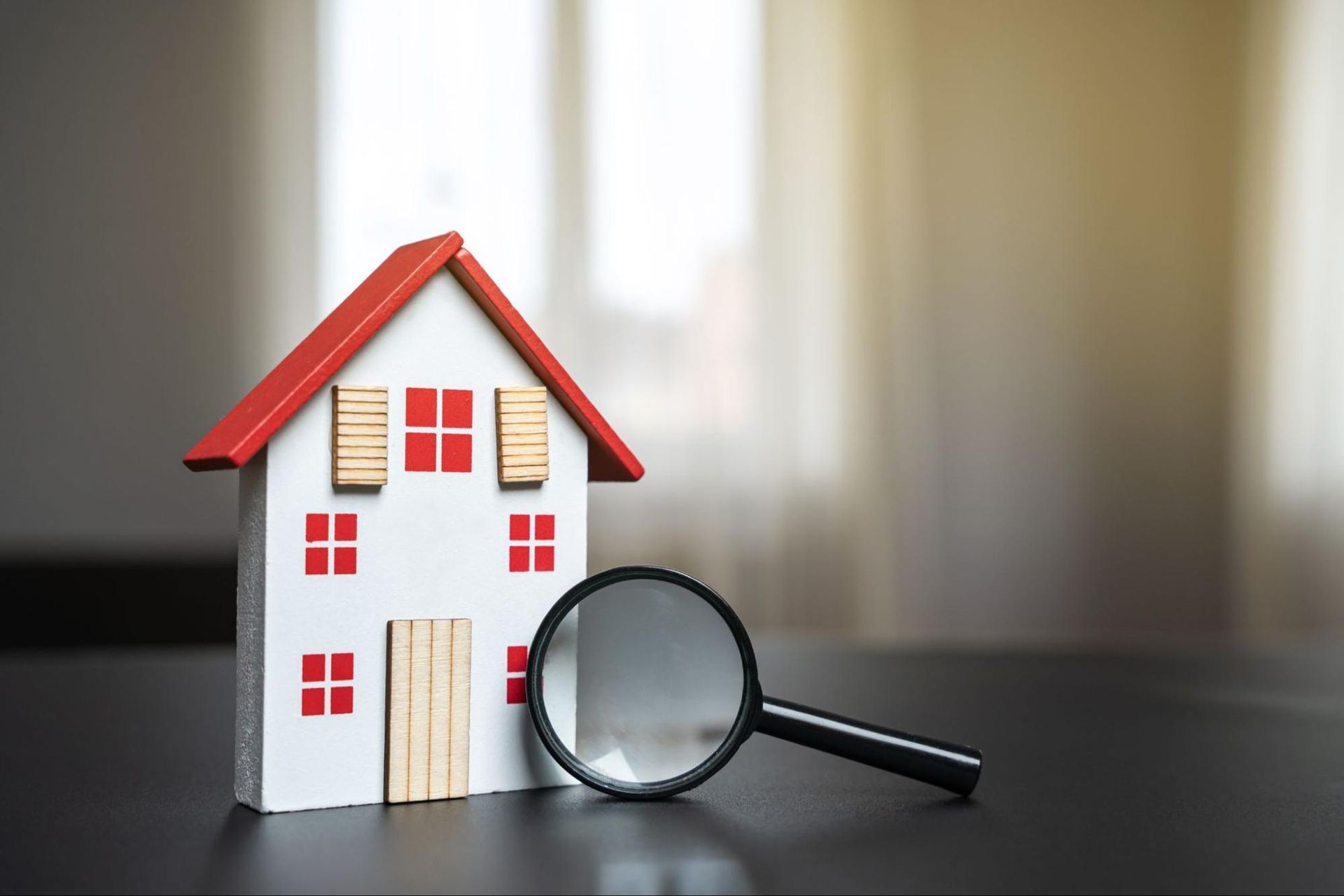 house and magnifying glass, symbolizing inspection insights
