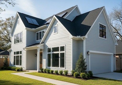 Exterior of a newly built suburban home