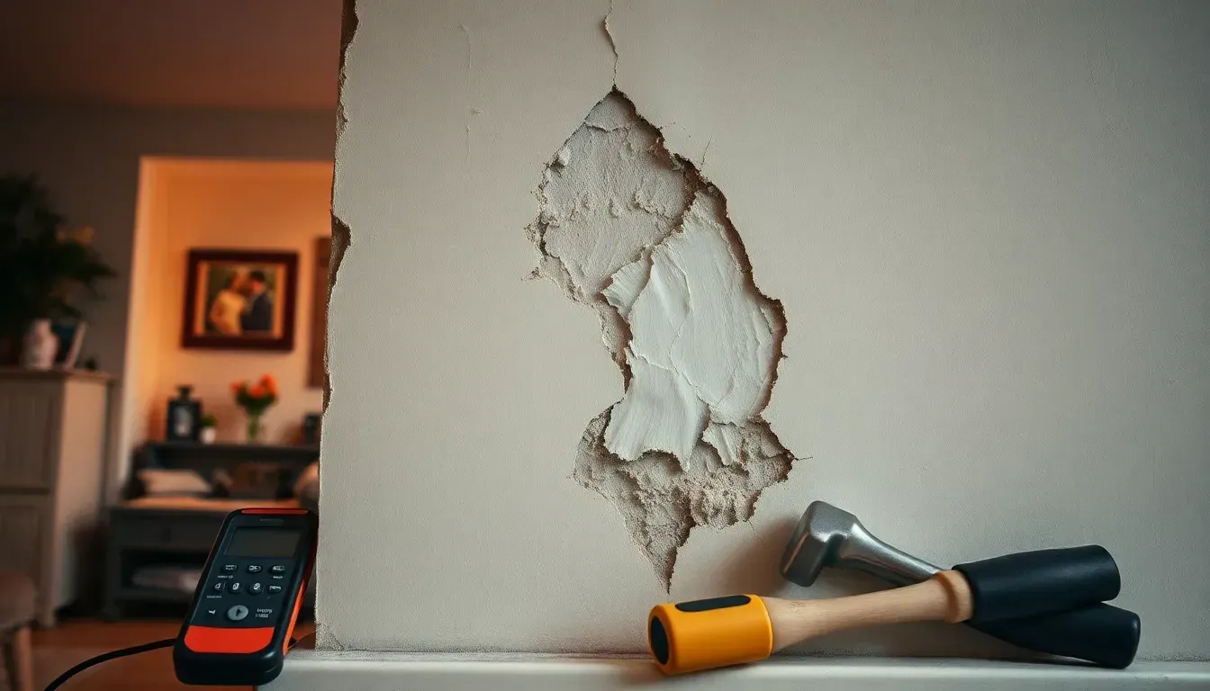 Cracked wall