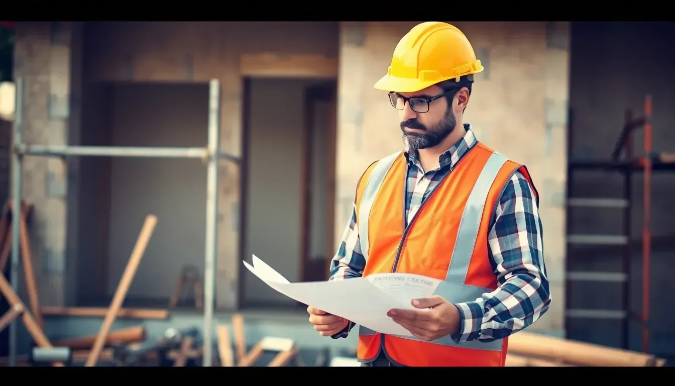 Man in construction helmet