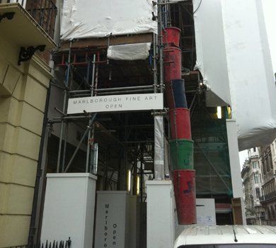  scaffolding at a gallery