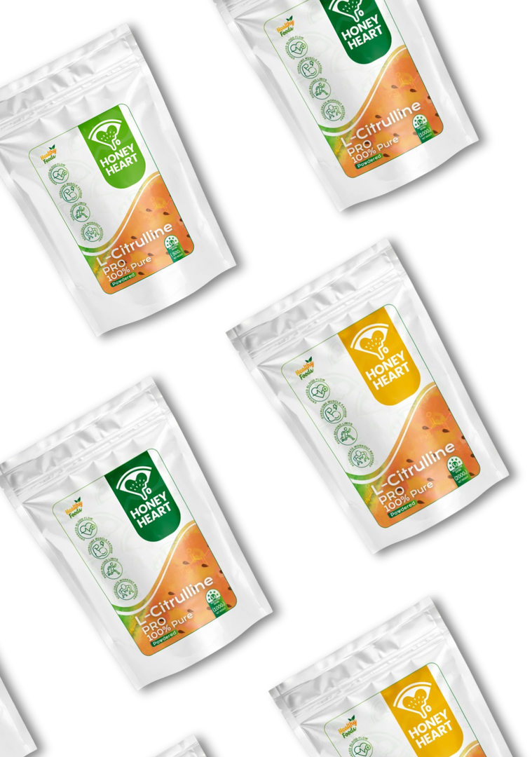 A bunch of bags of food are sitting on top of each other on a white background.