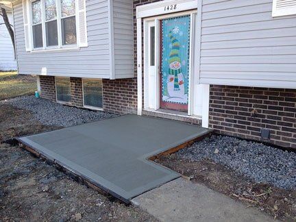 Freshly poured Walkway