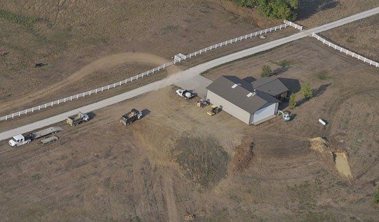 Richter Excavating & Plumbing sky view of headquarters