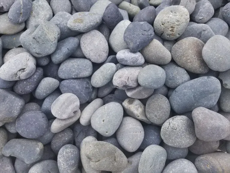 A pile of gray rocks stacked on top of each other