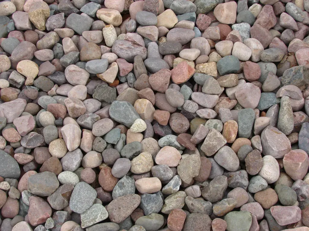 A pile of rocks of different sizes and colors