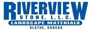 The logo for riverview stone l.l.c. landscape materials