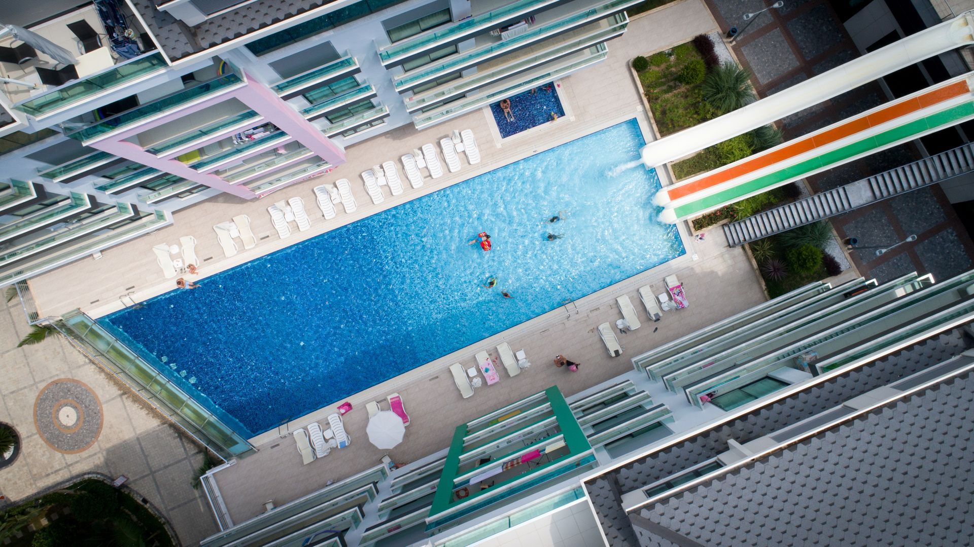 Resort Pool Aerial View | Sydney, Nsw | Mick's Pool Safety