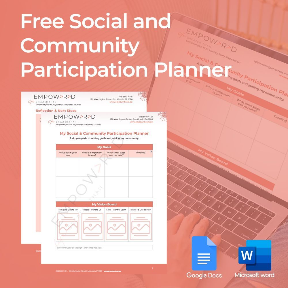 Free Social and Community Participation Planner