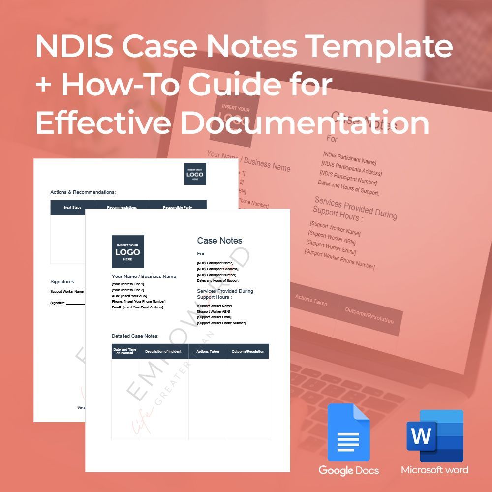 NDIS Case Notes Template + Guide