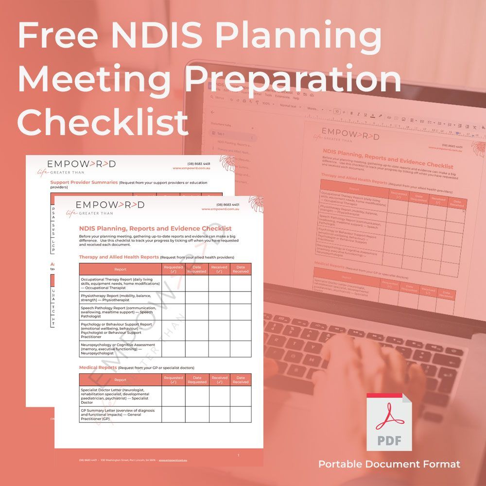 Free NDIS Planning Meeting Preparation Checklist