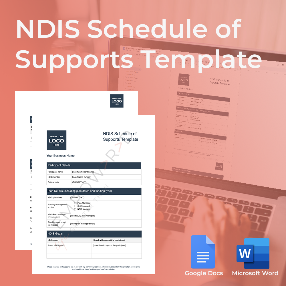 Schedule of Supports Template