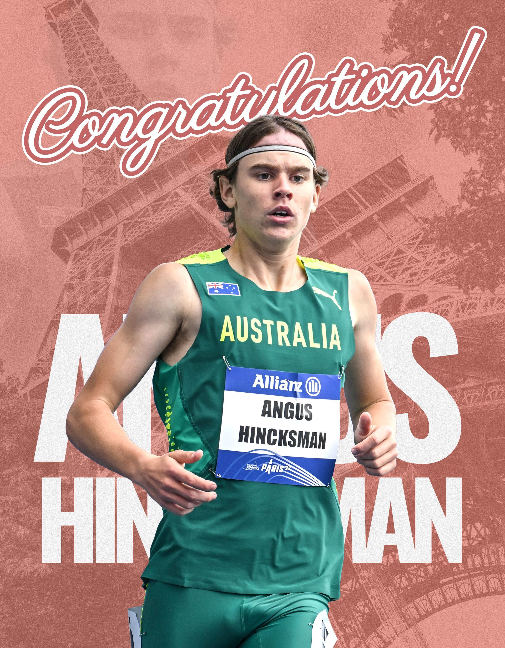 Congratulations poster for Angus Hincksman