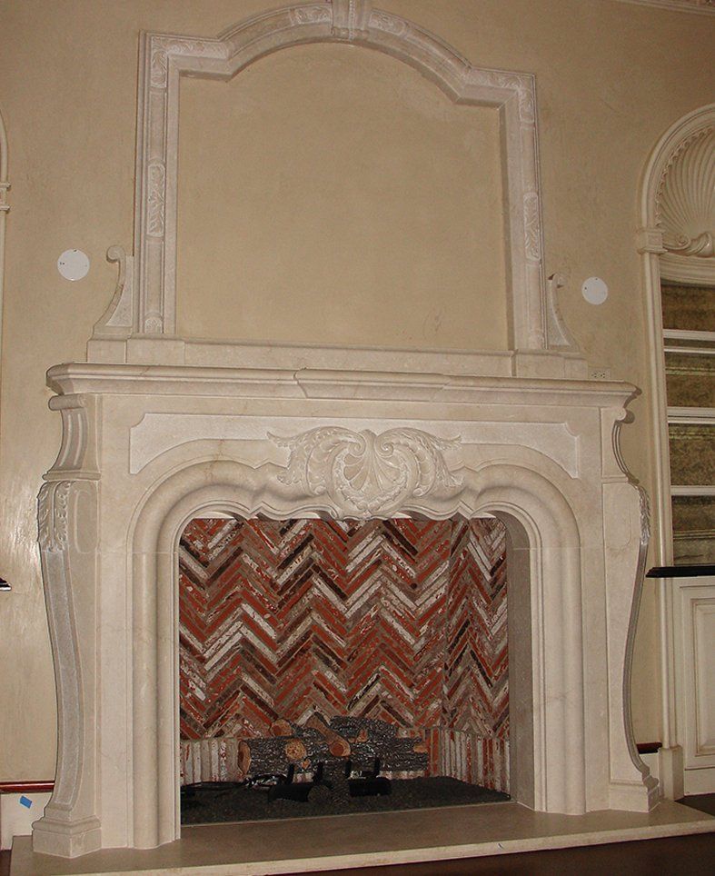 Alexander Widmann, Natural Stone Fireplace, limestone, marble, Vicenza, hand made in Italy