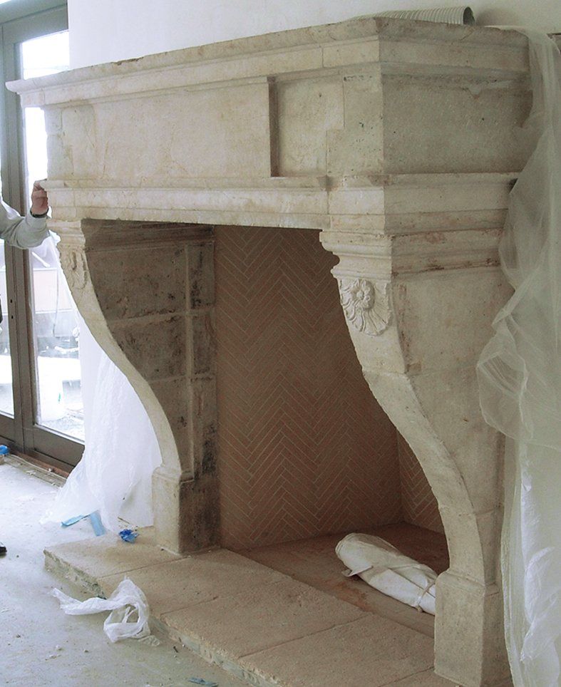 Alexander Widmann, Natural Stone Fireplace, limestone, marble, Vicenza, hand made in Italy
